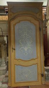 ptl563 - porta completa com estrutura, estilo século XVIII, medidas: 123 cm L x 278 cm A